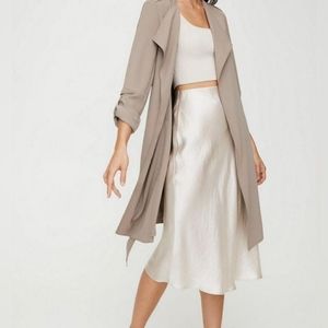 Aritzia Babaton Quincey jacket trench taupe XS